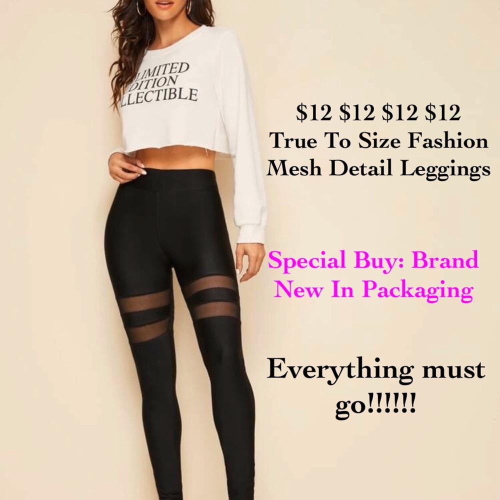 True to size mesh design leggings ❤️